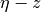 \eta - z