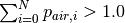 \sum_{i=0}^N{p_{air,i}} > 1.0